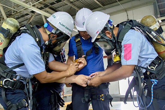 Training picture in a confined space 2020 - Toshiba Bangkadi